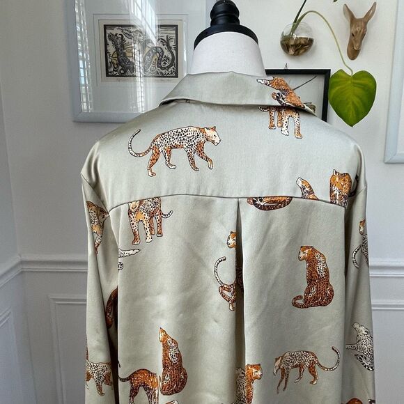 NWOT Good Times USA My Remedy Pant Top Set Sage Green Cheetah 1XL - Picture 4 of 9